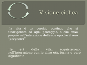 • le età della vita, acquisiscono, nell`interazione con le altre età