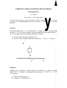 Scritto n. 1 - Dipartimento di Fisica