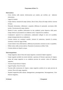 Programma di fisica VA Elettrostatica