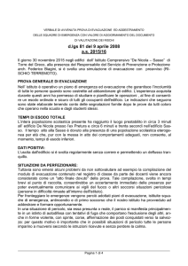 Prova di evacuazione del 30/11/15
