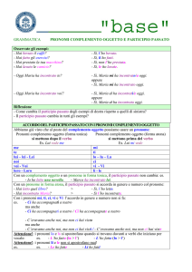 GRAMMATICA PRONOMI COMPLEMENTO OGGETTO E