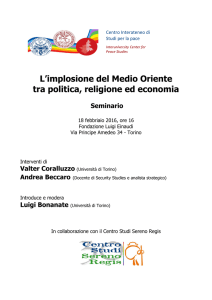 L`implosione del Medio Oriente tra politica, religione ed economia