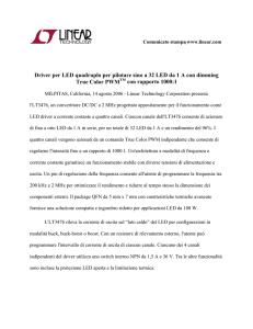 Driver per LED quadruplo per pilotare sino a 32 LED da 1 A con