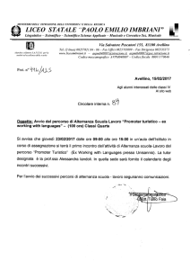 Circolare n. 89 percorso Promoter turistico