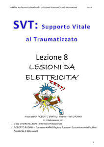 Lezione 8 LESIONI DA ELETTRICITA`