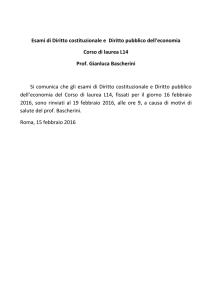 Esami di Diritto costituzionale e Diritto pubblico dell`economia Corso
