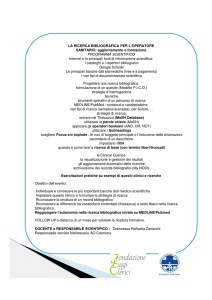 LA RICERCA BIBLIOGRAFICA PER L