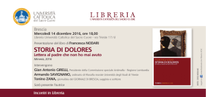 L`invito - Università Cattolica del Sacro Cuore