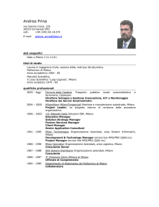 ing. Andrea Prina - Ferrovie Della Calabria