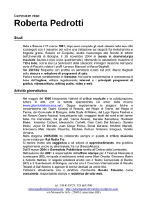 CV Roberta Pedrotti esteso