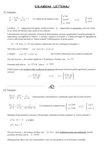 Equazioni letterali: tre esempi