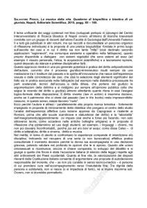 SALVATORE PRISCO, La musica della vita. Quaderno di biopolitica e