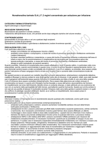 Noradrenalina tartrato S.A.L.F. 2 mg/ml concentrato per soluzione