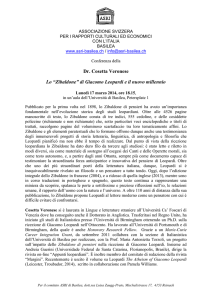 Conferenza della Dott.ssa Cosetta Veronese