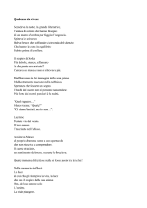Qualcuno da vivere Scendeva la notte, la grande liberatrice, l`amica
