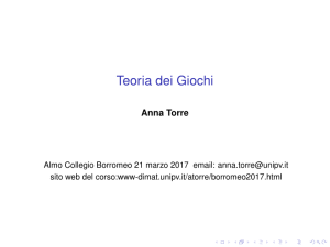 Teoria dei Giochi