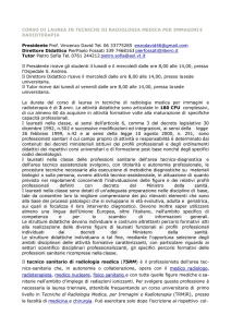 Tecniche Sanitarie di Radiologia Medica per Immagini e