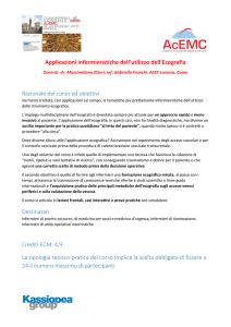 Applicazioni infermieristiche dell`utilizzo dell`Ecografia Razionale