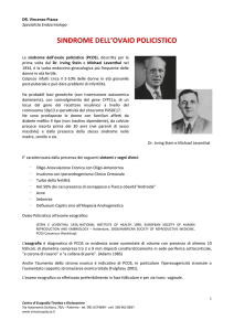 sindrome dell`ovaio policistico