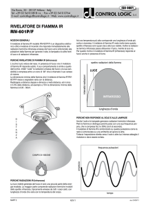 CONTROL LOGIC S.r.l. RIVELATORE DI FIAMMA IR RIV