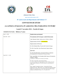 convegno di studi la lingua italiana in albania tra passato e futuro