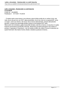 Letto e Annotato - Dostoevskij: Le notti bianche