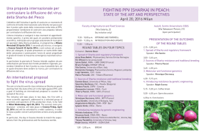 Convegno sharka del pesco - Agricoltura Regione Emilia