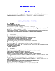 conoscenze minime