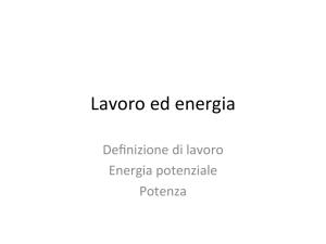 Lavoro ed energia - Macroarea di Scienze