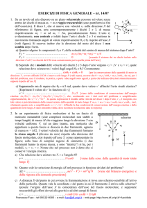 ESERCIZI DI FISICA GENERALE – nr. 14/07