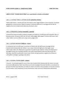 PIANO LAVORO CLASSE ID - SCIENZE DELLA TERRA