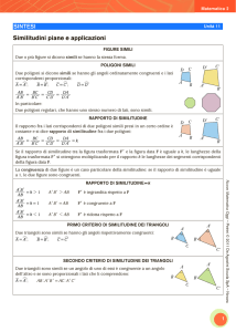 SINTESI Similitudini piane e applicazioni