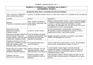 IDONEITA` di TEDESCO per l`ACCESSO alla CLASSE 2° dell