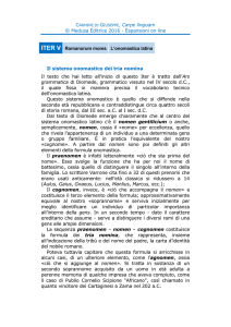 06. ITER V_Romanorum mores_L`onomastica latina