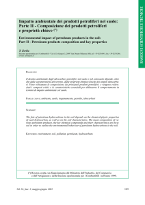 Impatto ambientale dei prodotti petroliferi nel suolo: Parte II