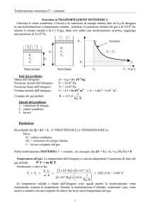 esercizio svolto 14/11/2014 su TRASFORMAZIONE ISOTERMICA