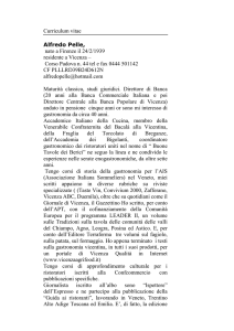 Curriculum vitae Alfredo Pelle, nato a Firenze il 24/2/1939 residente
