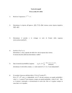Teoria dei segnali Prova scritta 25-1