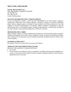 meccanica dei solidi - Scuola di Ingegneria