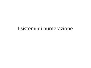 I sistemi di numerazione