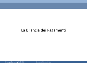 Slides La Bilancia dei Pagamenti