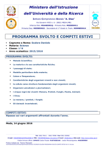 programma svolto e compiti estivi - Istituto Comprensivo Statale "A