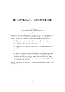 il crivello di eratostene