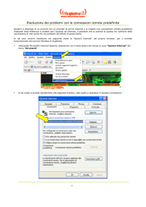 Risoluzione dei problemi con le connessioni remote predefinite