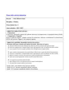 Piano di lavoro