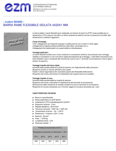 barra rame flessibile isolata 4x20x1 mm