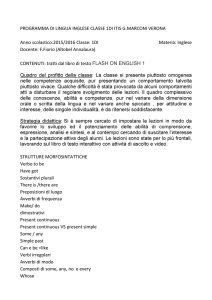 PROGRAMMA DI LINGUA INGLESE CLASSE 1DI ITIS G.MARCONI
