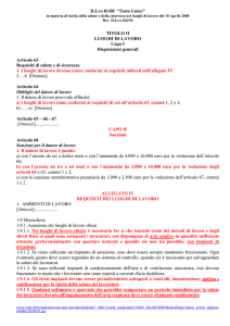 D.lgs 81/08 TESTO UNICO SICUREZZA