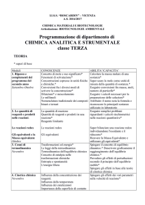 Chimica analitica e strumentale III anno biotecn amb