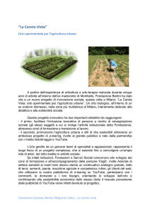 Scheda del progetto - Fondazione Bertini